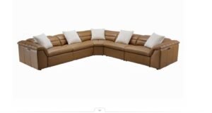 ROMIO LEATHER ELECTRIC CORNER SOFA WITH 3 POWER RECLINERS