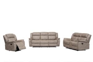 Kingstone Manual Recliner Sofa Set 3 Seater 2 Seater And 1 Seater