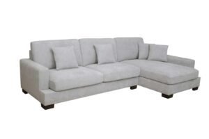 Noosa Light Grey Fabric Big Seat Chaise Sofa